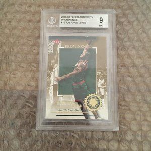 2000-01 Fleer Authority Prominence Rashard Lewis BGS 9 Mint #15 Basketball Card